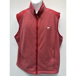 Arkansas Razorbacks Cutter & Buck Spark Men Jacket Red Fleece Gillet Vest XL